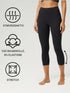 COMEOR Leggings Damen 3/4 Atmungsaktiver Baumwolle - High Waist Caprihose, Kurze Sport Leggins, Radlerhose Elastische Blickdicht Yogahose Sporthose