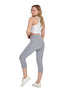 COMEOR Leggings Damen 3/4 Atmungsaktiver Baumwolle - High Waist Caprihose, Kurze Sport Leggins, Radlerhose Elastische Blickdicht Yogahose Sporthose