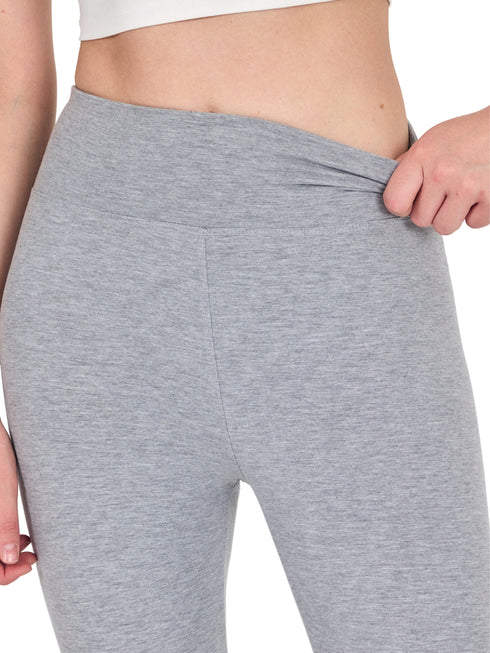 COMEOR Leggings Damen 3/4 Atmungsaktiver Baumwolle - High Waist Caprihose, Kurze Sport Leggins, Radlerhose Elastische Blickdicht Yogahose Sporthose