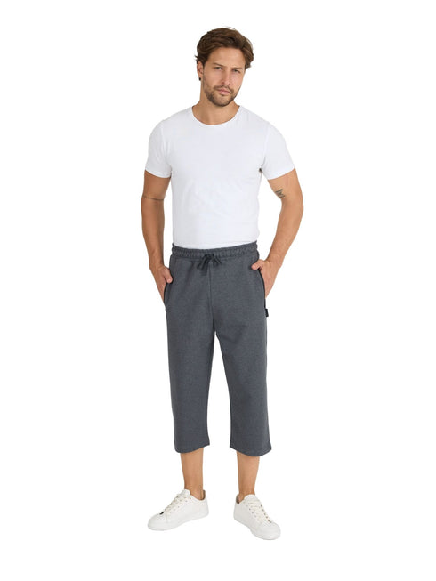 Herren Bermuda Capri Shorts 3/4 Sommerhosen mit Reißverschluss