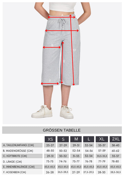 COMEOR Damen Capri Sweatpants – Bequeme 3/4 Jogginghose