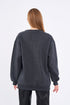 COMEOR Sweatshirt Damen Bequemer Oversize Pullover aus Baumwolle, Langarmshirt als Basic Pulli ohne Kapuze Regular Fit