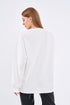 COMEOR Sweatshirt Damen Bequemer Oversize Pullover aus Baumwolle, Langarmshirt als Basic Pulli ohne Kapuze Regular Fit