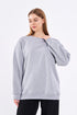 COMEOR Sweatshirt Damen Bequemer Oversize Pullover aus Baumwolle, Langarmshirt als Basic Pulli ohne Kapuze Regular Fit
