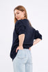 COMEOR Sweatshirt Damen Bequemer Oversize Pullover aus Baumwolle, Langarmshirt als Basic Pulli ohne Kapuze Regular Fit