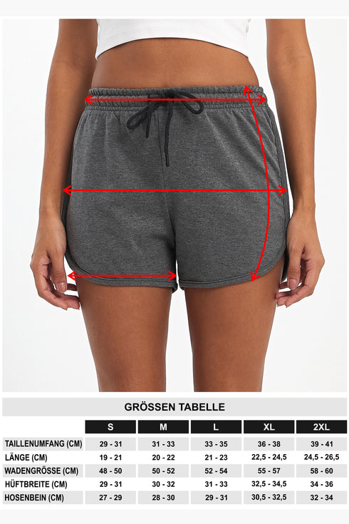 COMEOR Kurze Hose Damen - Shorts Sommer Jogginghose, Sporthose Kurz Baumwolle, Trainingshose Kurz - Laufhose Kurz Sommerhose Kurz Yoga Sport Freizeit