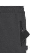 Herren Bermuda Capri Shorts 3/4 Sommerhosen mit Reißverschluss Dark Gray