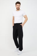 COMEOR Jogginghose Herren Baumwolle Sweathose - Lange Sport Hose Herren - Jogger Trainingshose Herren, Relaxing Hose Black