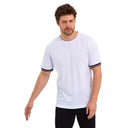 COMEOR T Shirt Herren Kurzarm Classic Baumwolle Sport Männer White