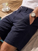 Kurze Hosen Herren - Baumwolle Chino Shorts Elastische Taille mit Tunnelzug Stretch Sommer Freizeithose Kurz Classic Fit