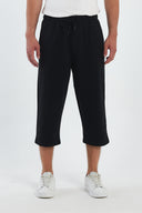 COMEOR Sporthose Herren Kurz – 3/4 Capri Hose Herren - Kurze Hosen Männer Laufshorts Baumwolle Shorts Black