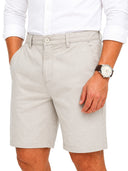 Kurze Hosen Herren - Baumwolle Chino Shorts Elastische Taille mit Tunnelzug Stretch Sommer Freizeithose Kurz Classic Fit