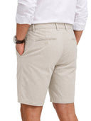 Kurze Hosen Herren - Baumwolle Chino Shorts Elastische Taille mit Tunnelzug Stretch Sommer Freizeithose Kurz Classic Fit