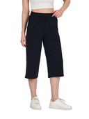 COMEOR Damen Capri Sweatpants – Bequeme 3/4 Jogginghose Black