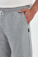 COMEOR Sporthose Herren Kurz – 3/4 Capri Hose Herren - Kurze Hosen Männer Laufshorts Baumwolle Shorts Light Gray