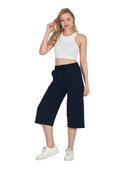 COMEOR Damen Capri Sweatpants – Bequeme 3/4 Jogginghose Navy
