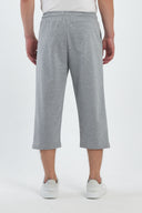 COMEOR Sporthose Herren Kurz – 3/4 Capri Hose Herren - Kurze Hosen Männer Laufshorts Baumwolle Shorts Light Gray