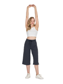 COMEOR Damen Capri Sweatpants – Bequeme 3/4 Jogginghose Dark Gray