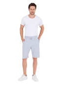 COMEOR Shorts Herren mit Reißverschluss - Baumwolle Kurze Hosen, Sporthose Kurz Männer Bermuda Jogginghose, Laufshorts Sommer Trainingshose Light Gray