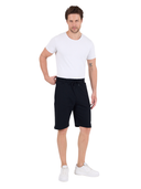 COMEOR Shorts Herren mit Reißverschluss - Baumwolle Kurze Hosen, Sporthose Kurz Männer Bermuda Jogginghose, Laufshorts Sommer Trainingshose Black