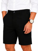 Kurze Hosen Herren - Baumwolle Chino Shorts Elastische Taille mit Tunnelzug Stretch Sommer Freizeithose Kurz Classic Fit