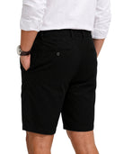 Kurze Hosen Herren - Baumwolle Chino Shorts Elastische Taille mit Tunnelzug Stretch Sommer Freizeithose Kurz Classic Fit