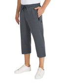 Herren Bermuda Capri Shorts 3/4 Sommerhosen mit Reißverschluss Dark Gray