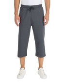 Herren Bermuda Capri Shorts 3/4 Sommerhosen mit Reißverschluss Dark Gray