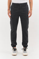 Cargohose Herren Stretch Relaxed Fit mit 6 Taschen und Kordelzug Dark Gray