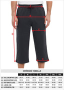Herren Bermuda Capri Shorts 3/4 Sommerhosen mit Reißverschluss