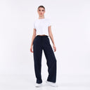 COMEOR Jogginghose Damen - Sporthose Lang Baumwolle Traininghose Lockere Sweatpants mit elastischem Bund und geradem Bein Navy
