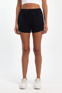 COMEOR Kurze Hose Damen - Shorts Sommer Jogginghose, Sporthose Kurz Baumwolle, Trainingshose Kurz - Laufhose Kurz Sommerhose Kurz Yoga Sport Freizeit Black