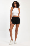 COMEOR Kurze Hose Damen - Shorts Sommer Jogginghose, Sporthose Kurz Baumwolle, Trainingshose Kurz - Laufhose Kurz Sommerhose Kurz Yoga Sport Freizeit Black