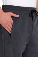 COMEOR Jogginghose Herren mit Reißverschlusstaschen Baumwolle Trainingshose - Sporthose Jogginghosen Männer Jogger | Jungen Freizeithose Dark Gray