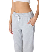 Jogginghose Damen Jogginghose Sporthose Sweathose – Bequeme Freizeit Fitnesshose Light Gray