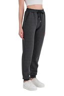 Jogginghose Damen -Baumwolle Warme Sporthose, Freizeithosen, Sweatpants Dark Gray