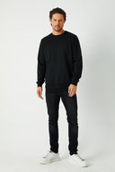 COMEOR Sweatshirt Herren Pullover Ohne Kapuze Black