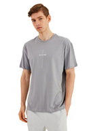 COMEOR Herren T-Shirt Baumwolle Set  – Rundhals Kurzarm Oversize Basic Shirt – Sommer Freizeitshirt Slim Fit Print Casual Sport Bekleidung LightGray