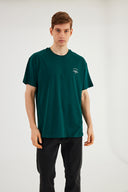 COMEOR Herren T-Shirt Baumwolle Set  – Rundhals Kurzarm Oversize Basic Shirt – Sommer Freizeitshirt Slim Fit Print Casual Sport Bekleidung Dark Green