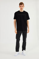 COMEOR Herren T-Shirt Baumwolle Set  – Rundhals Kurzarm Oversize Basic Shirt – Sommer Freizeitshirt Slim Fit Print Casual Sport Bekleidung Black