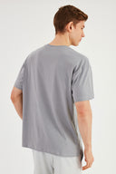 COMEOR Herren T-Shirt Baumwolle Set  – Rundhals Kurzarm Oversize Basic Shirt – Sommer Freizeitshirt Slim Fit Print Casual Sport Bekleidung LightGray